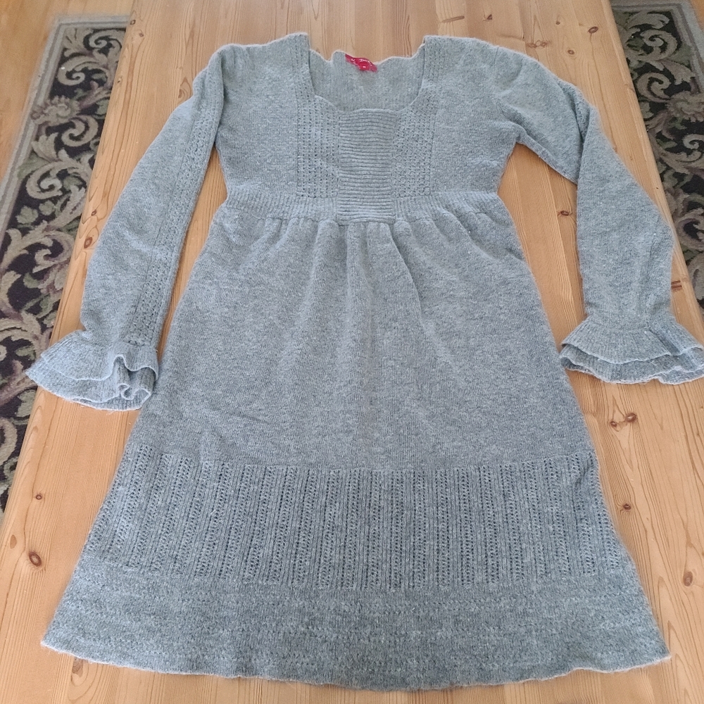 Soft gray wool dress